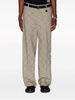 checked straight-leg trousers