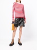 striped cable knit jumper