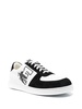 logo print panelled lace-up sneakers