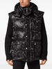 camouflage-print hooded puffer gilet