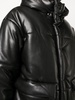 Hide faux-leather puffer jacket