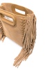 M fringed suede tote bag 