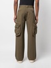 logo-patch straight-leg trousers