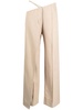 asymmetric wide-leg trousers