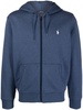 Polo Pony-embroidered zip-up hoodie