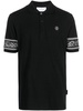 bandana-print short-sleeved polo shirt 