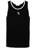 logo-embroidered tank top