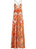 patterned-jacquard gown