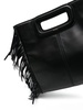 M fringed leather tote bag