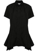 asymmetric pleated minidress