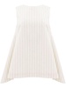 Pinstripe open-back sleeveless top