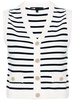 sleeveless striped cardigan