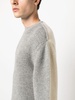 two-tone ribbed-knit jumper