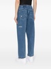 logo-appliqué straight-leg jeans