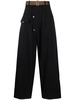 wide-leg cargo trousers