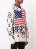 USA Flag-print crew neck jumper