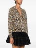 leopard-print V-neck cardigan