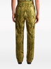 Foliage-jacquard tailored trousers