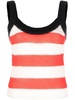 striped-knit tank top