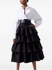 tiered midi skirt