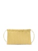 Arriccio pleated leather clutch