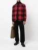 plaid check-print shirt jacket