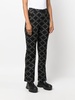 monogram-jacquard cropped trousers