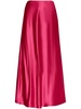 Boshan satin midi skirt