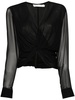 silk sheer blouse