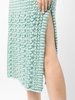 melange-effect cable-knit skirt