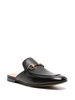 Horsebit Leather Backless Loafers