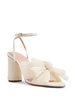 Camellia pleated-bow 90mm sandals