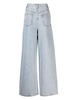 Self Portrait Blue Rhinestone Wide Leg Jeans