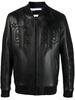 leather bomber jacket