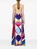 Pesci-print one-shoulder dress