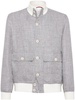 houndstooth linen blend shirt jacket