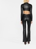 vegan-leather cut-out jumpsuit