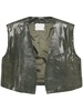 snakeskin-effect leather gilet 