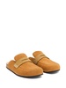 round-toe canvas loafer mules