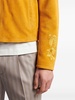 Pegaso-embroidered suede jacket