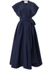 sash-belt silk maxi dress