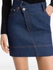 De-nimes asymmetric-waistband denim mini skirt