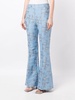 Circa 72 floral-jacquard flared trousers