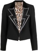 rhinestone cropped blazer 