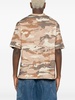 rhinestone-logo camouflage T-shirt