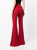 high-waisted crepe flared trousers