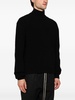 Black Fisherman's-Knit Wool Sweater