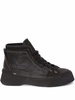 embossed high-top sneakers