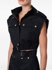 zip-up cropped cargo gilet