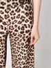 leopard-print flared trousers 